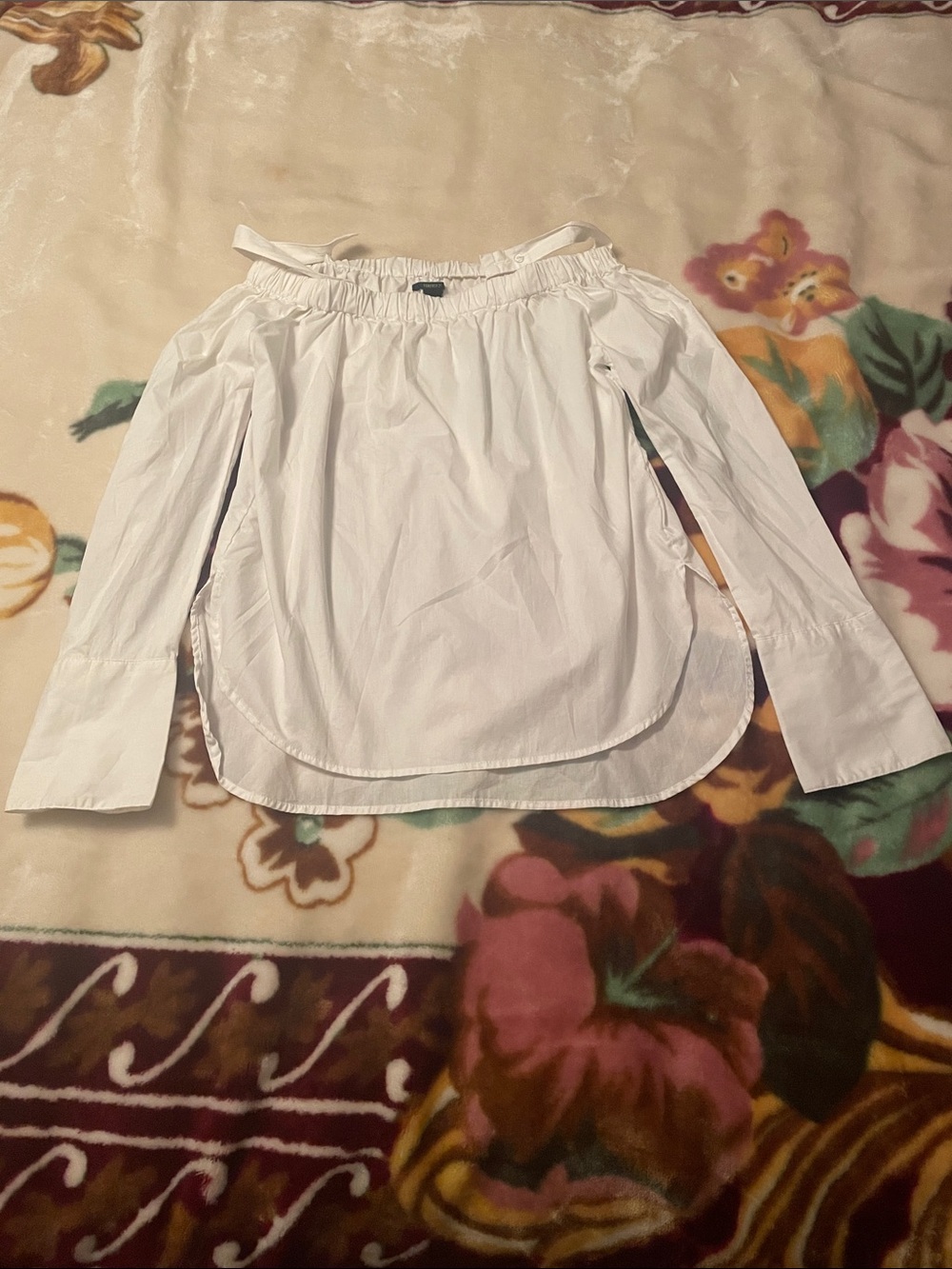 Forever 21 White Off-Shoulder Long Sleeve Women’s Top Size L